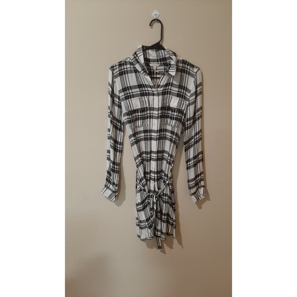 Lucky Brand Button Up T-shirt Dress Plaid